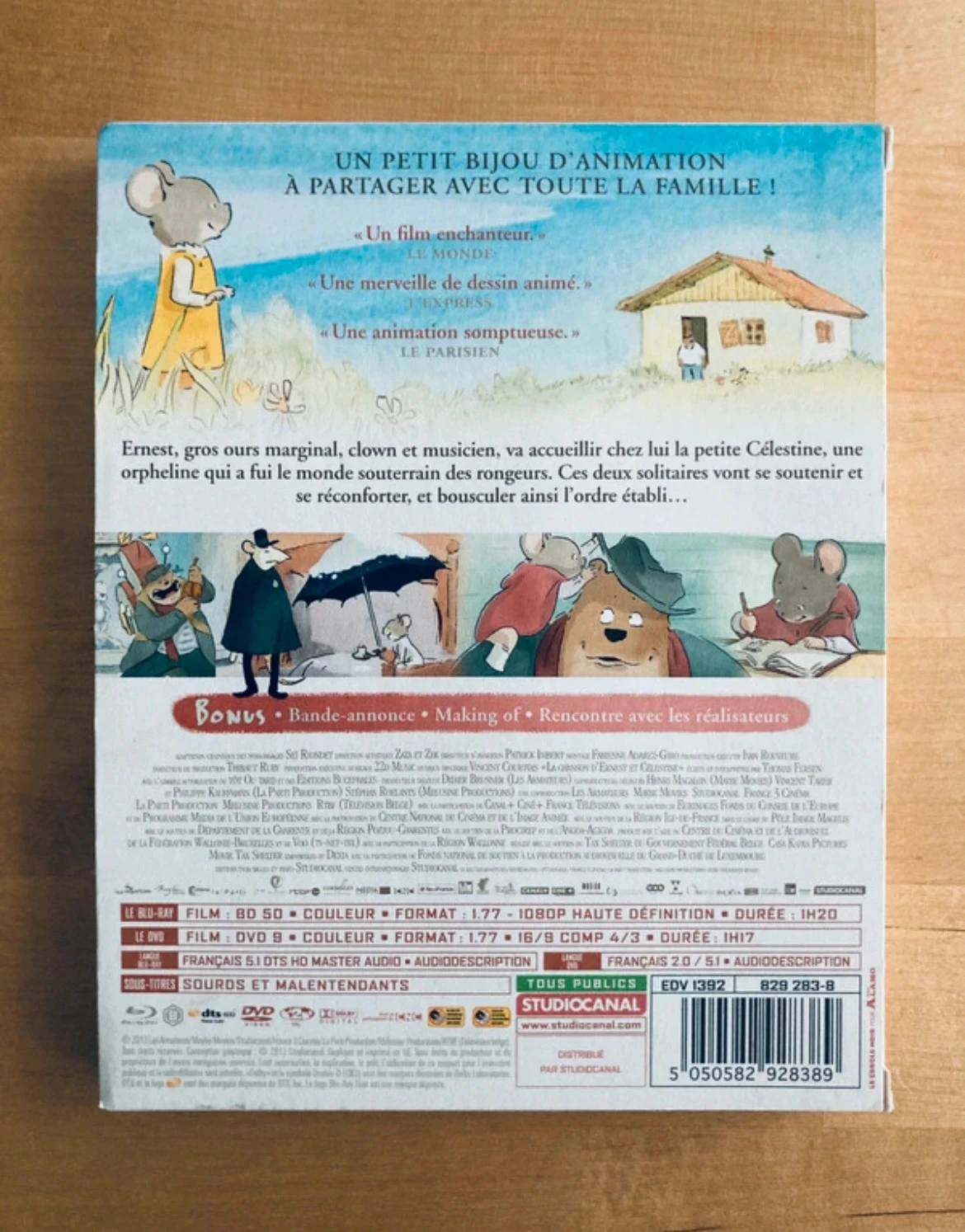 Blu-ray DVD Ernest et Célestine. – photo 2